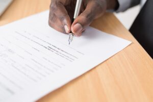 Beispielbild Unterschrift Testament