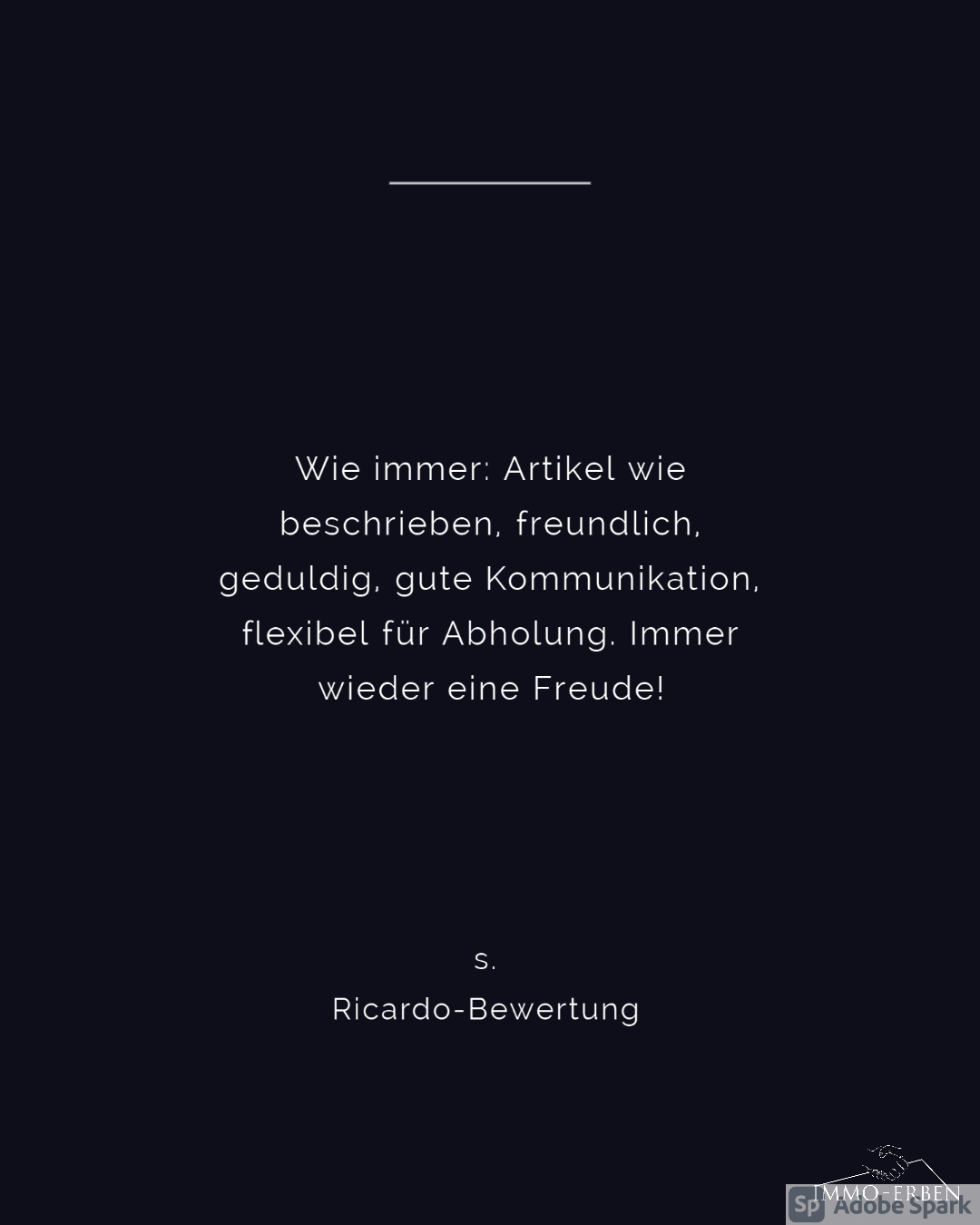 Ricardo Bewertung (1)