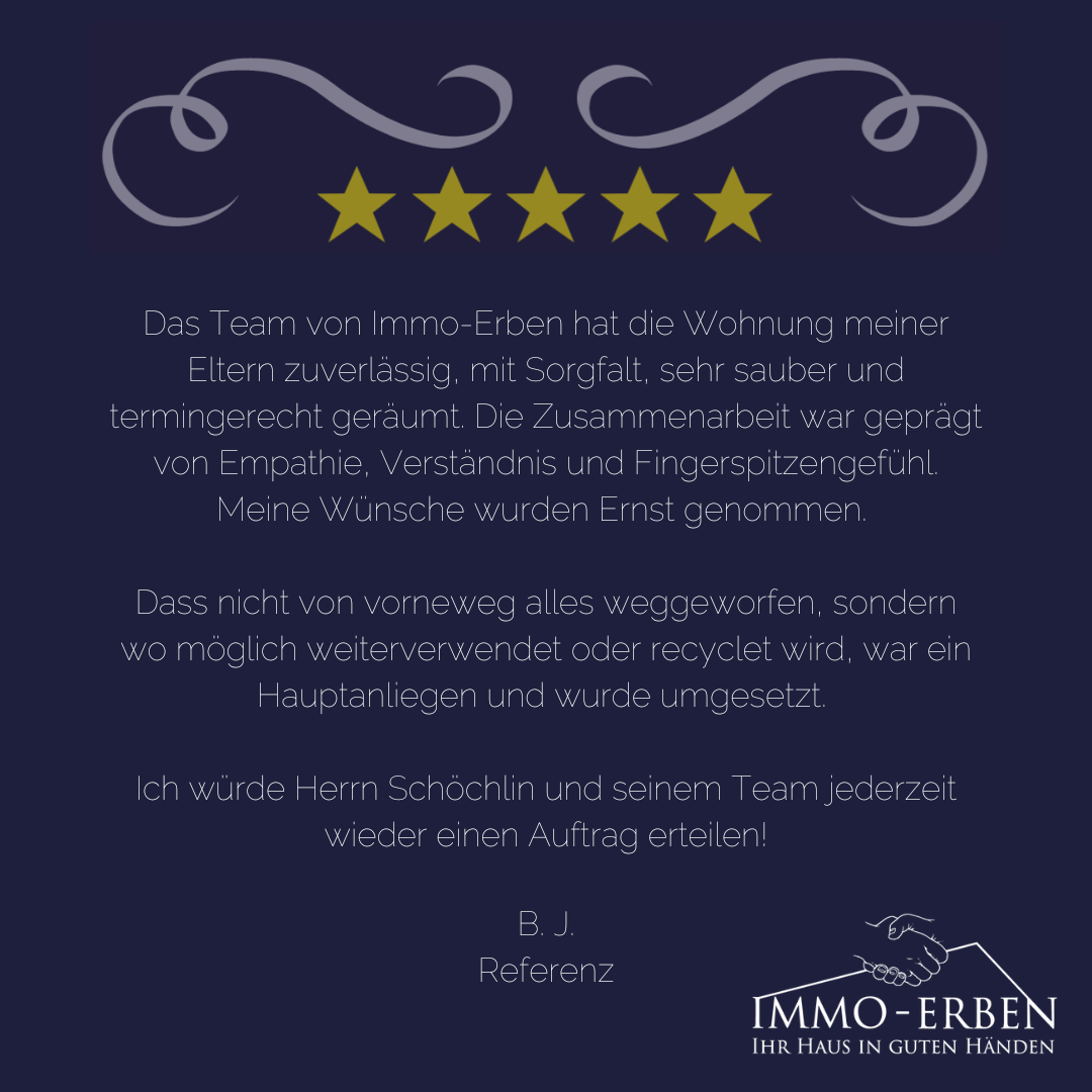5-Sterne Google Bewertung von B. J