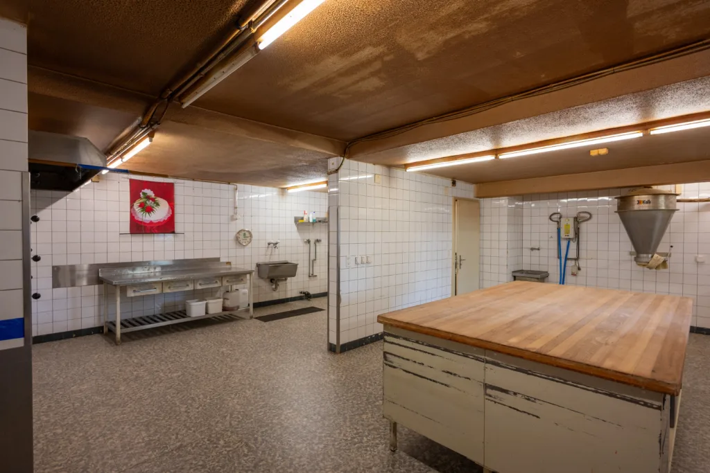 Produktionsraum im EG der Bäckerei Ernst